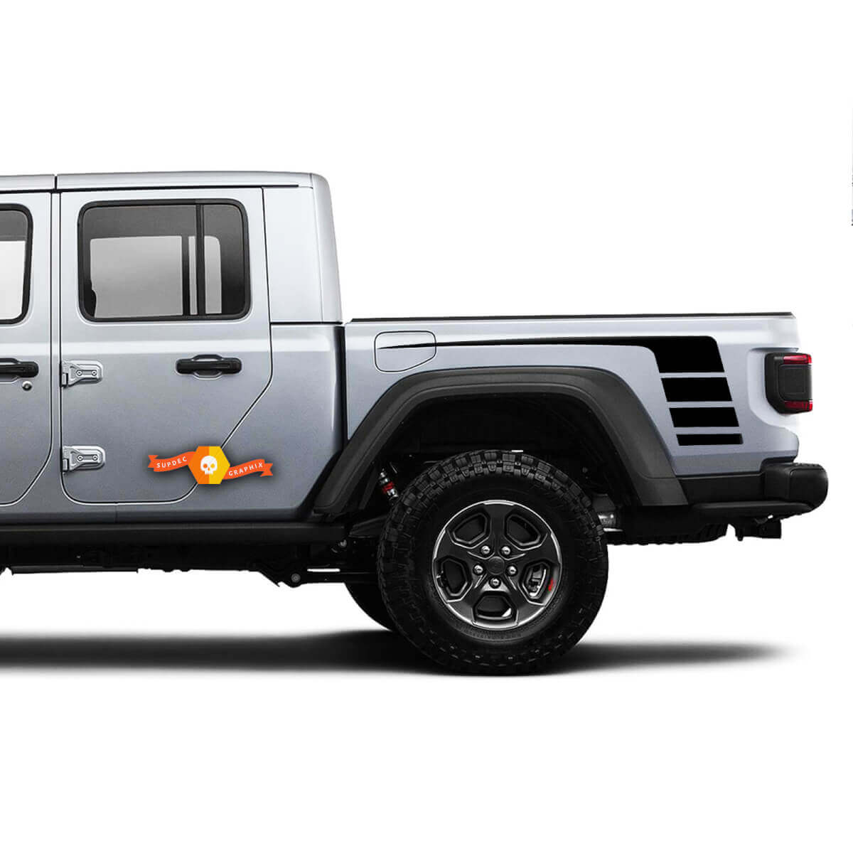 Adesivo grafica vinile lato posteriore letto strisce per Jeep Gladiator JP 2019 2020 2021
