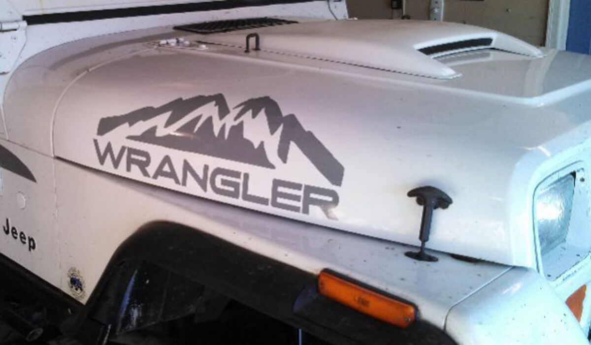 2 Jeep Wrangler Rubicon MONTAGNE CJ TJ YJ JK XJ Adesivo in vinile n
