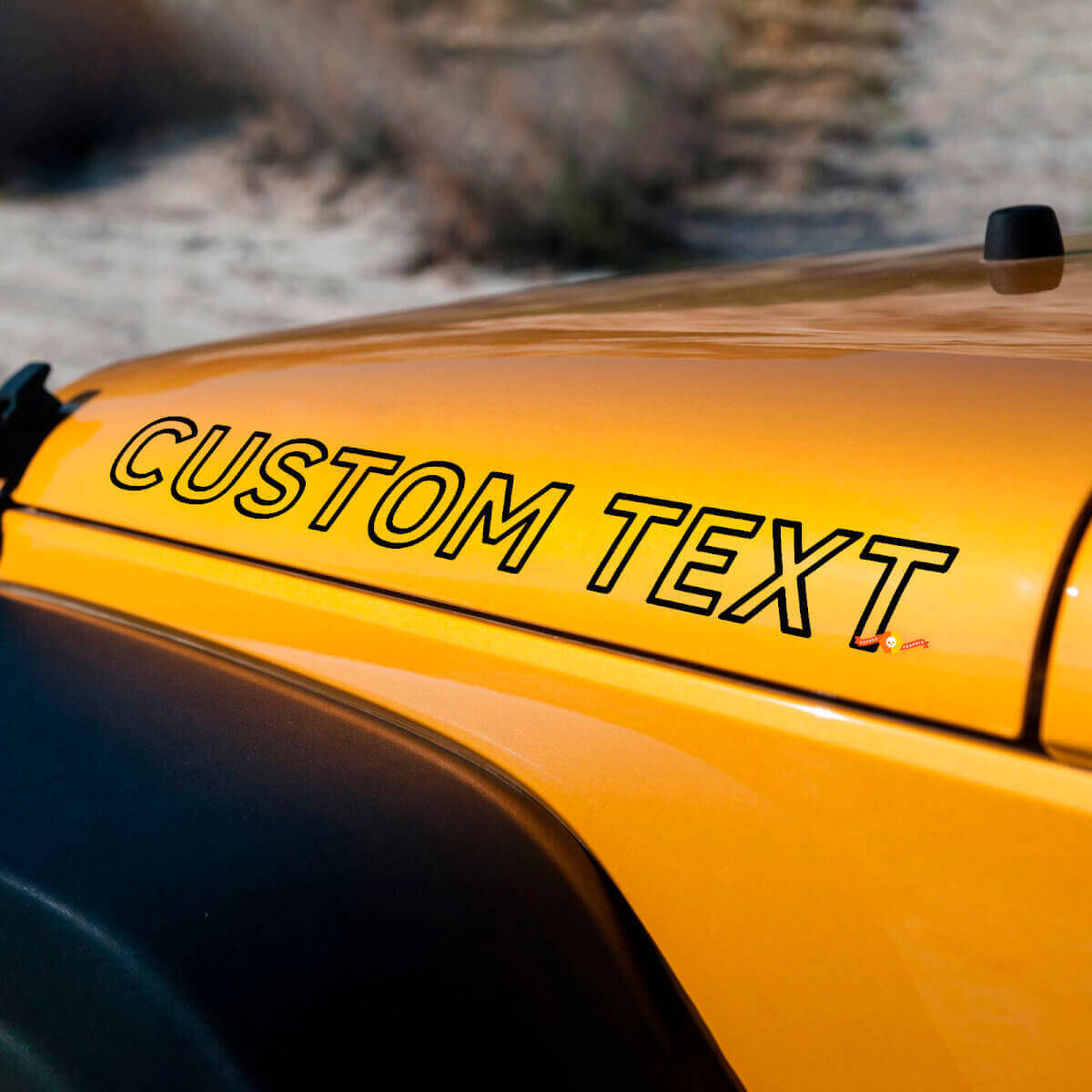 Kit di Adesivi Personalizzati con Contorno per Cofano per Jeep Wrangler