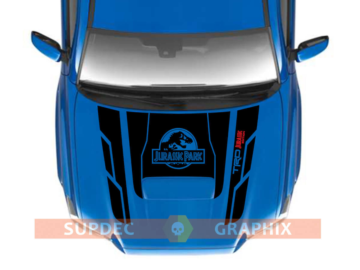 Adesivo cofano stile TRD ispirato a Jurassic Park per Toyota Tacoma 2016-2021