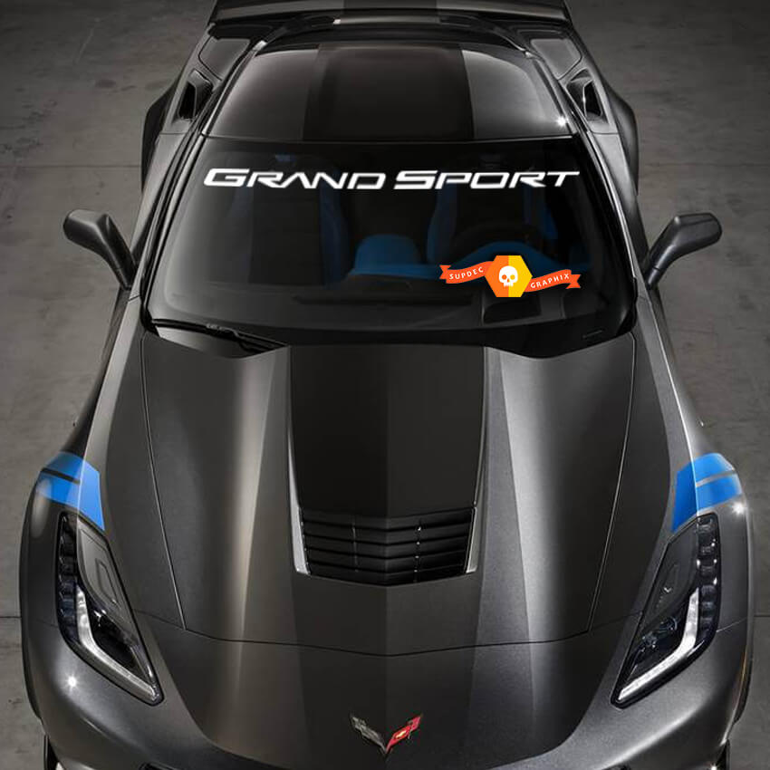 Chevy Corvette Grand Sport Windshield Decalcomania del vinile adesivo autoadesivo logo