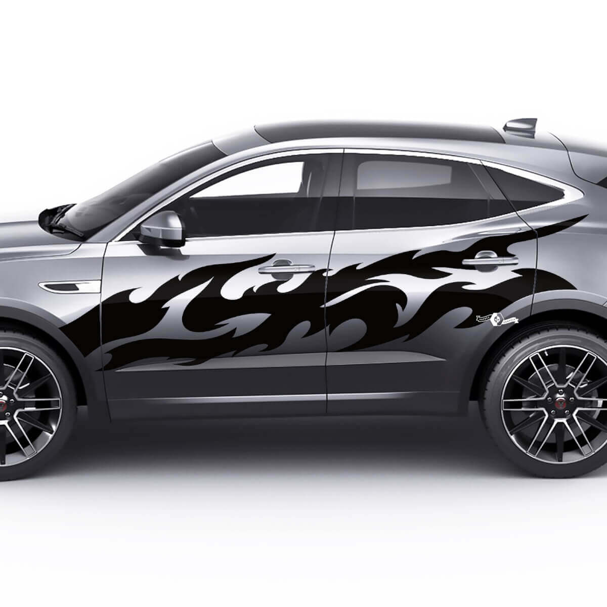 Jaguar E-Pace Adesivo grafico colorato laterale fiamma porte logo adesivo
