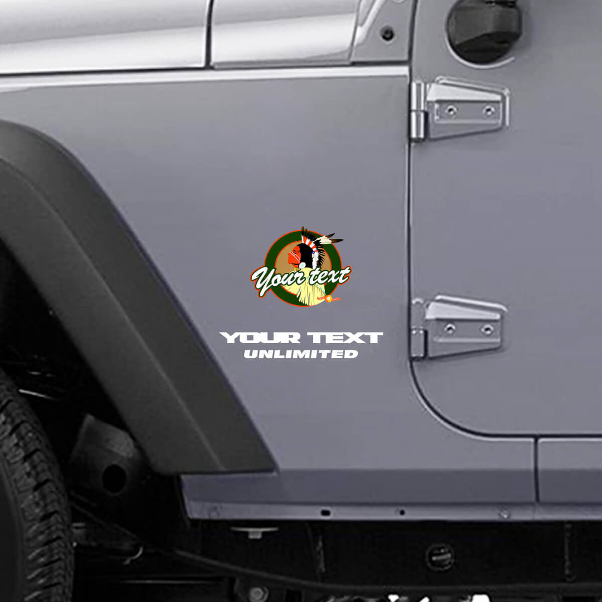 Kit di Adesivi in Vinile con Testo Personalizzato e Logo per Jeep Wrangler CJ