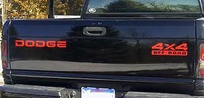 Set di Adesivi in Vinile 4x4 Off Road per Portellone Dodge Ram 1500 2500 Dakota