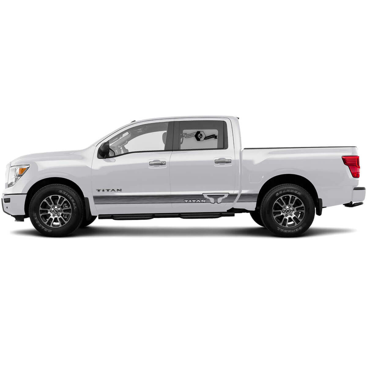 Kit di Adesivi in Vinile con Strisce Laterali Mirage per Nissan Titan