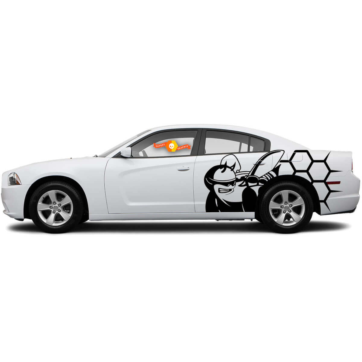 Coppia di adesivi laterali a nido d'ape Scat Pack per Dodge Challenger Charger