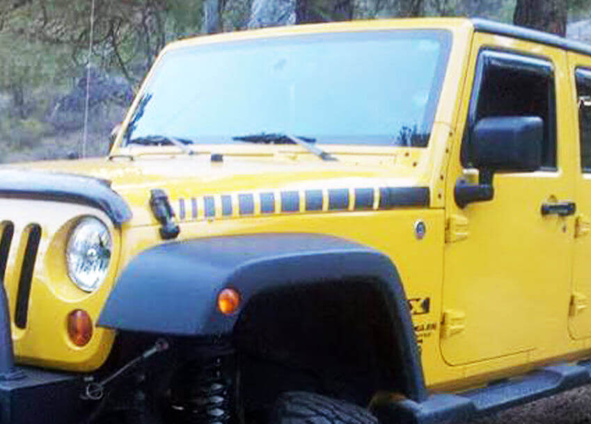 Set di Adesivi in Vinile a Strisce Laterali Stroboscopiche per Cofano per Jeep Wrangler