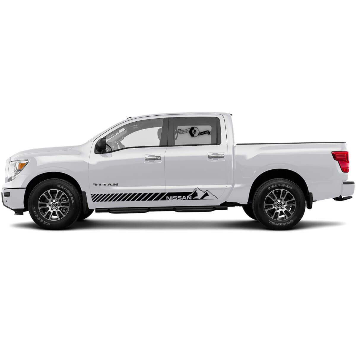 Coppia Adesivo Montagne Adesivo Striscia Laterale Rocker Panel Kit Adesivo Striscia Laterale Per Nissan Titan Adesivi Laterali in Vinile
