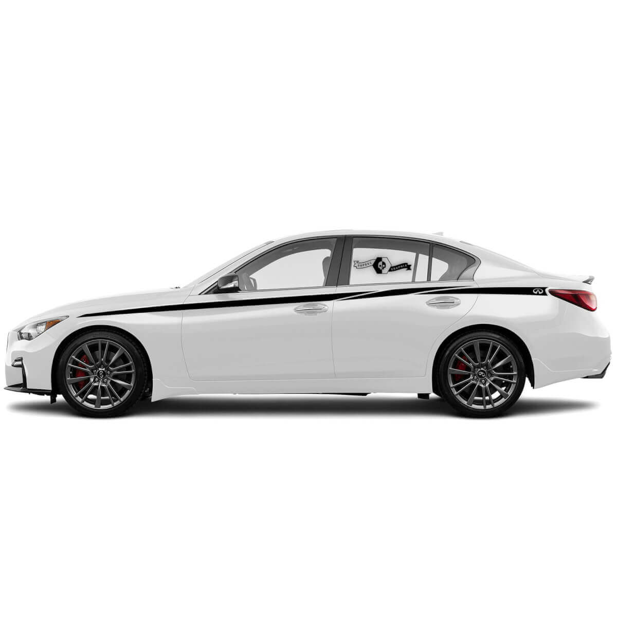 Kit di Adesivi Laterali a Strisce Brandizzate per Infiniti Q50 Q60