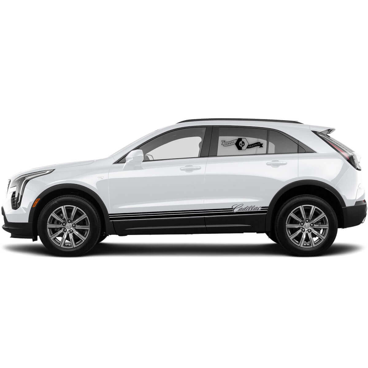 2 Nuovo Adesivo Sticker della Linea Orizzontale del Pannello Laterale per Cadillac XT4

