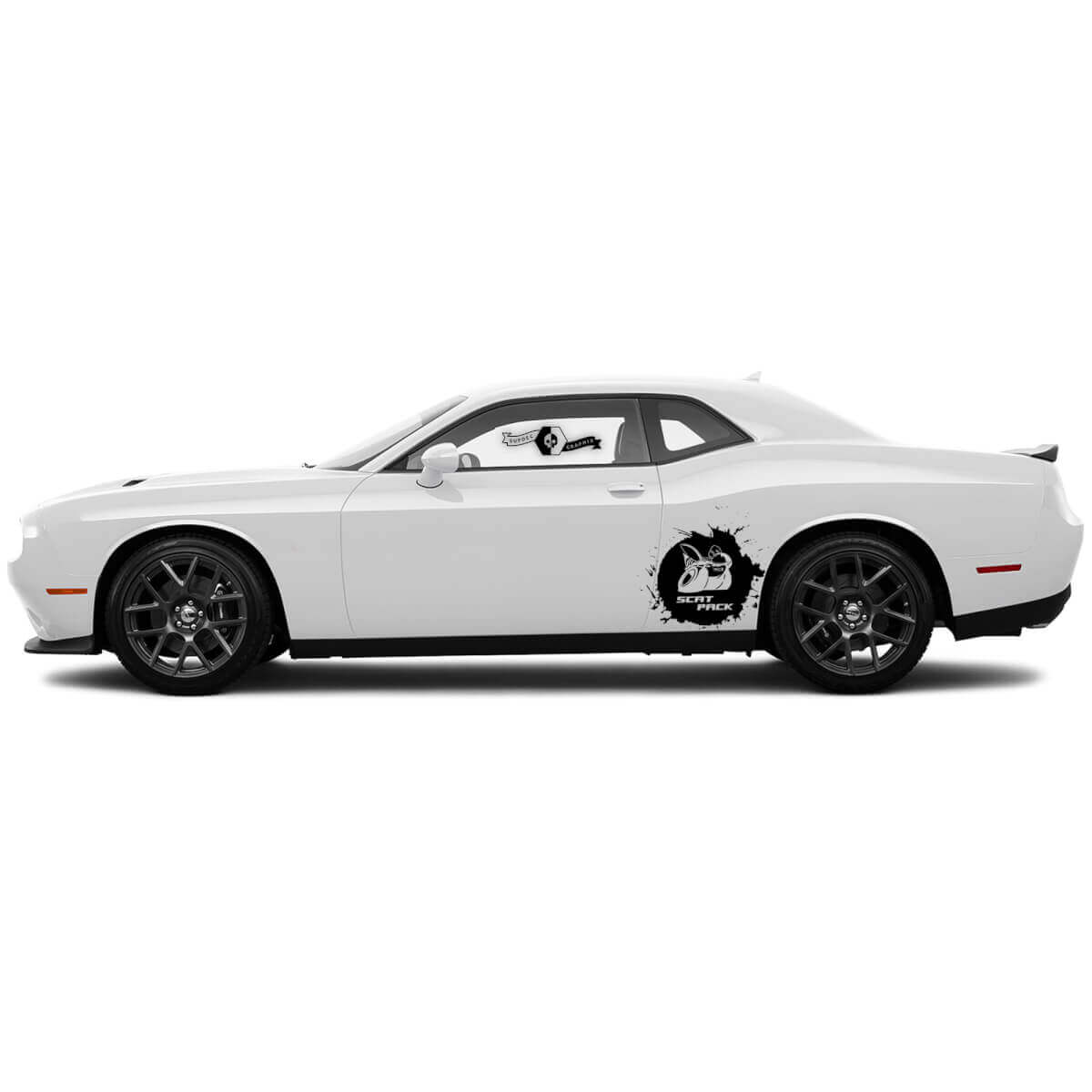 2 Adesivi in vinile laterali Dodge Challenger Scat Pack
