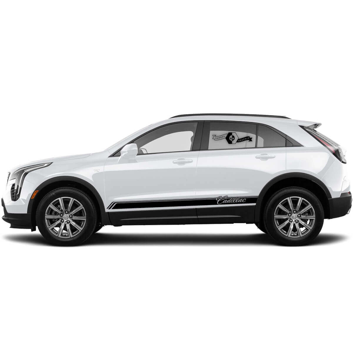 2 Nuove Linee Adesive per Pannelli Laterali Triple Trim Sottili Linee Classiche per Cadillac XT4
