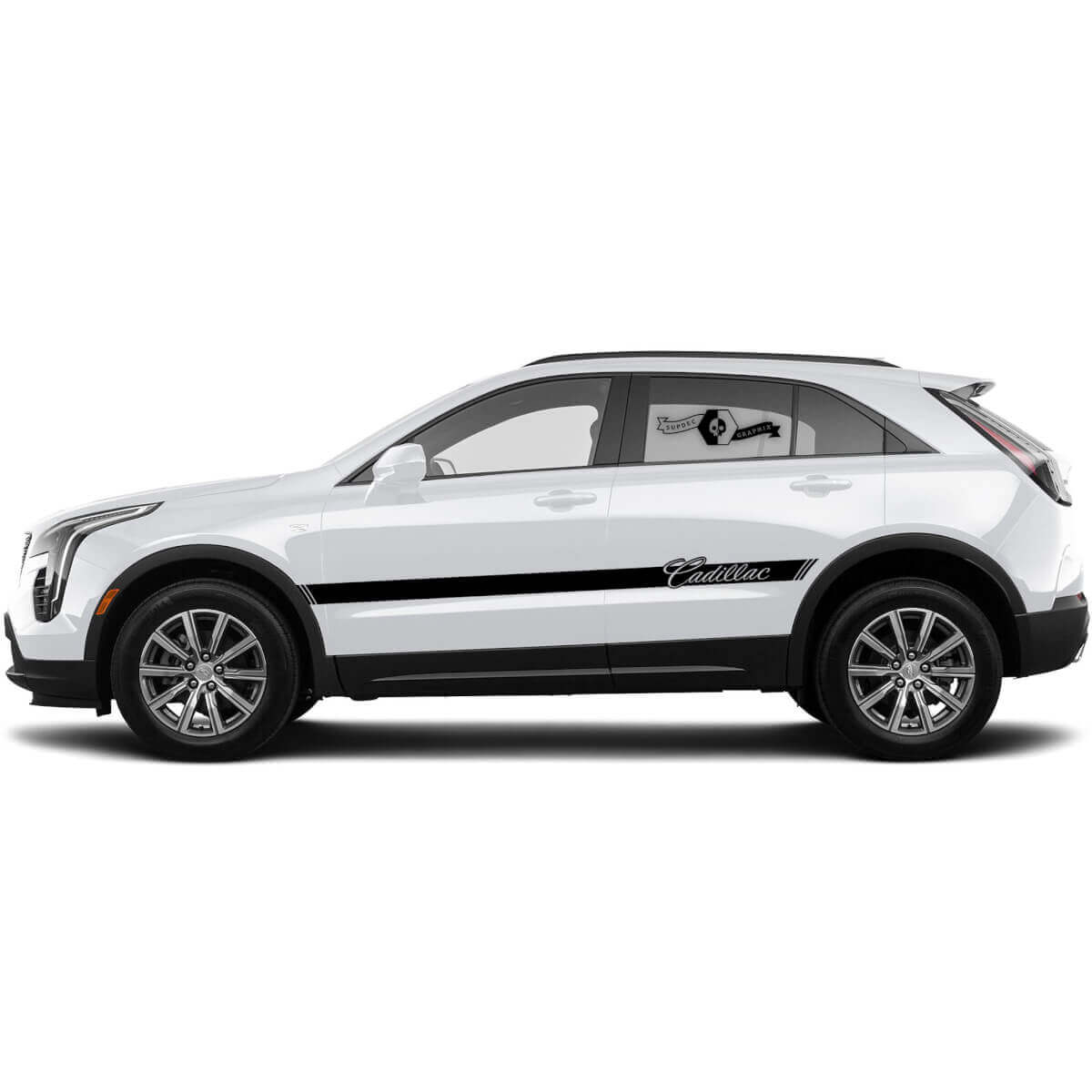 2 Nuova Adesivo Porte Classico Adesivo Centrale Linee Classiche Strisce Classiche per Cadillac XT4
