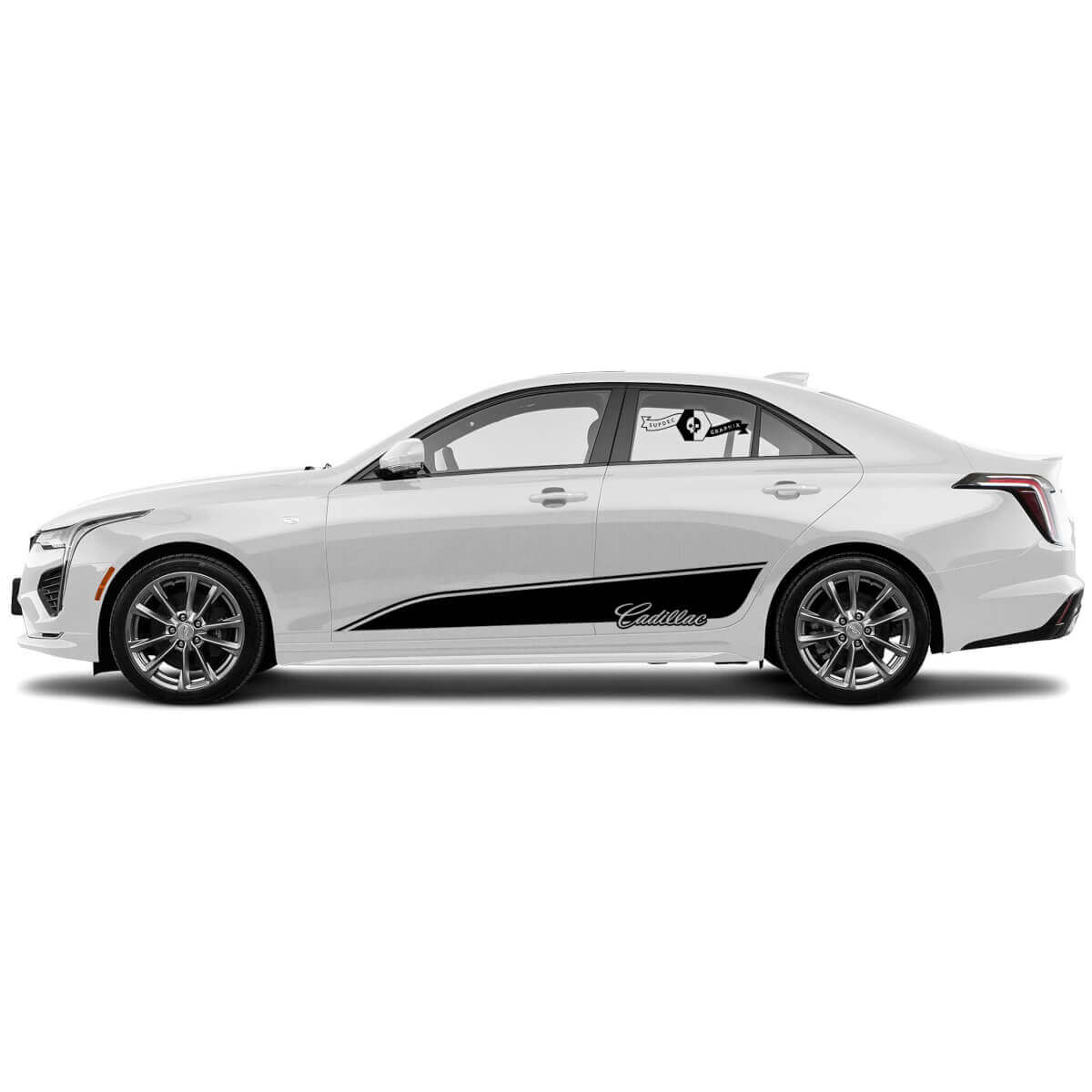 2 Nuovo adesivo sticker elegante per linee di finitura accentuate delle porte Wrap vinile Decal per Cadillac CT4
