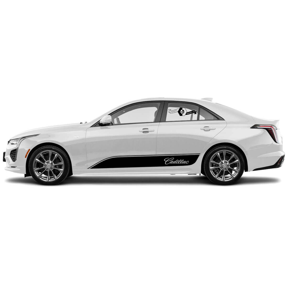 2 Nuovo Adesivo Decalcomania Elegante Linee di Rifinitura Accenti per il Rocker Panel Wrap in vinile Decal per Cadillac CT4
