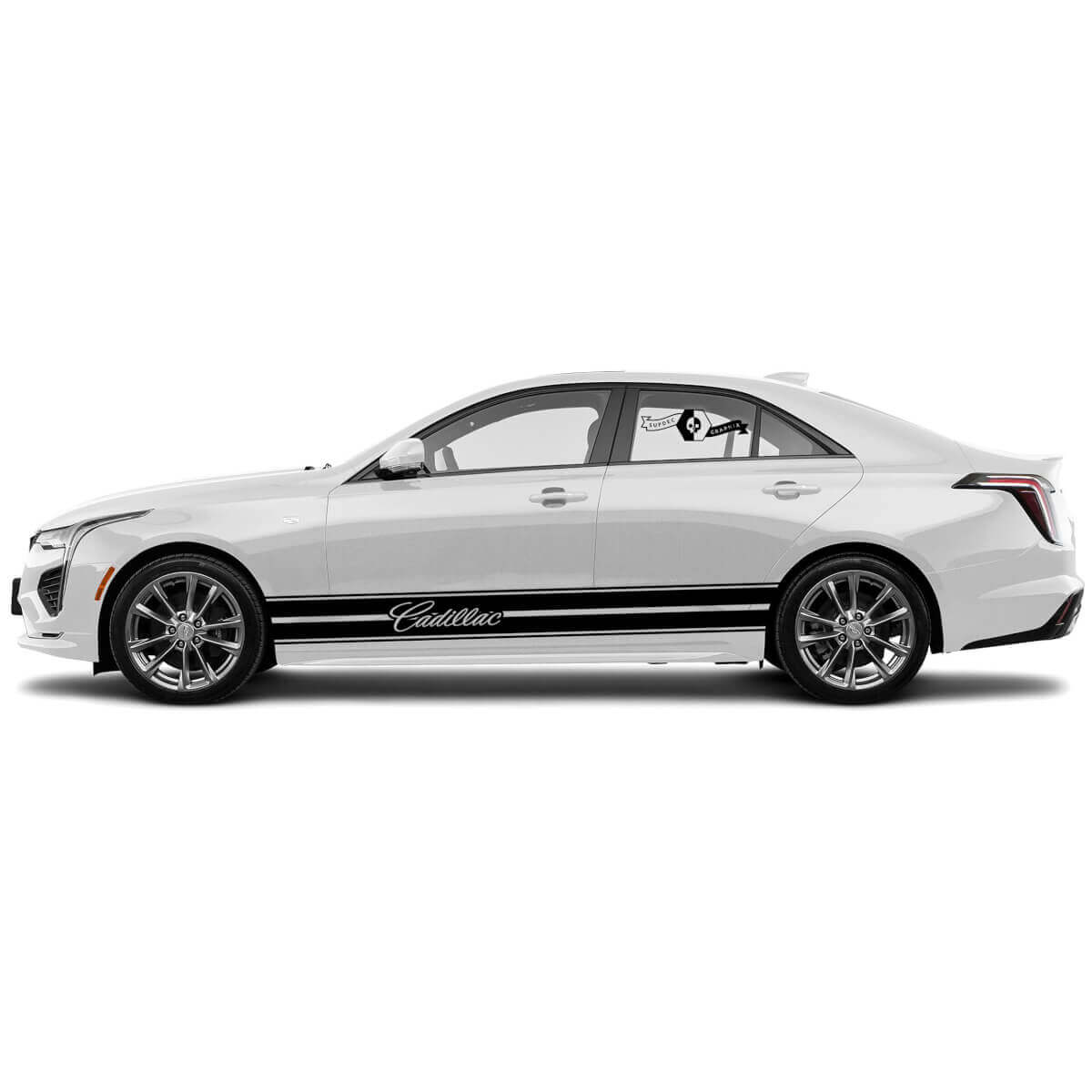 2 Nuovo adesivo sticker elegante per porte, striscia divisa in vinile per Cadillac CT4

