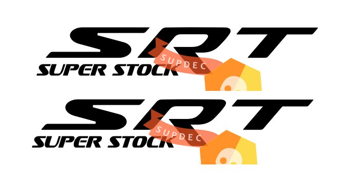 Adesivo in Vinile Laterale SRT Super Stock per Dodge Charger