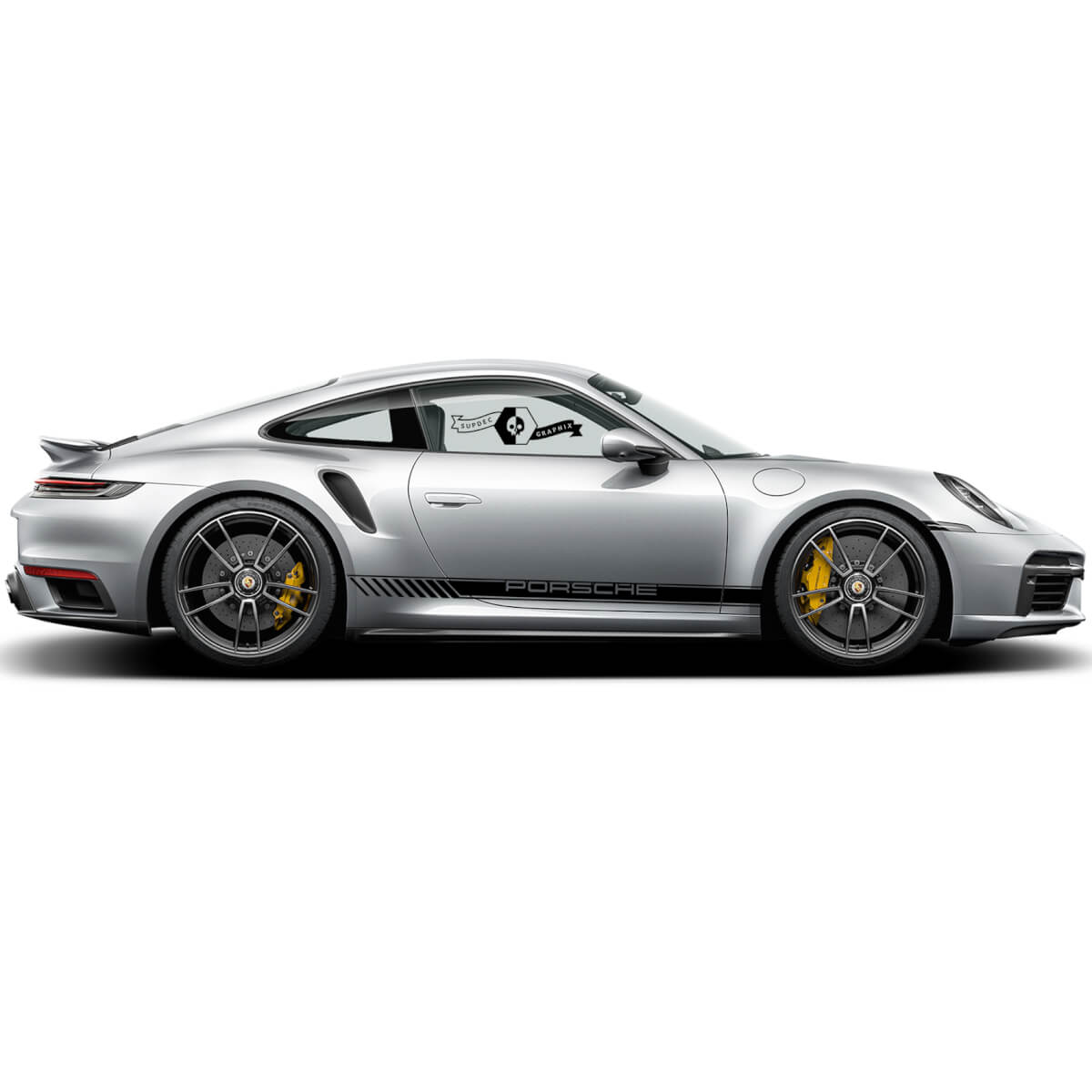 2 Porsche 911 Porsche Up Center Carrera Classic Stripes Strisce laterali Porte Kit Adesivo Decalcomania