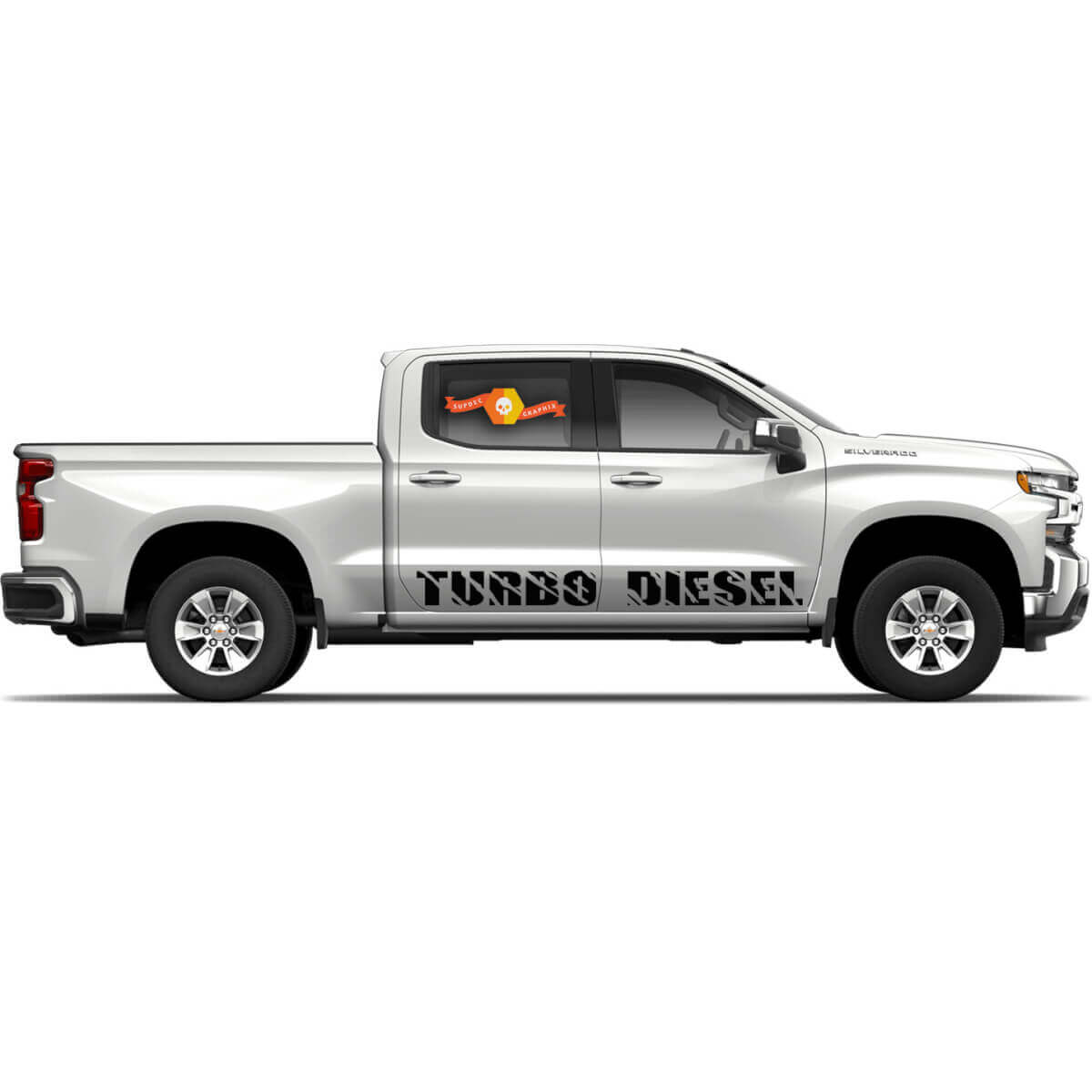 Kit Adesivi in Vinile per Minigonne Turbo Diesel per Chevrolet Silverado