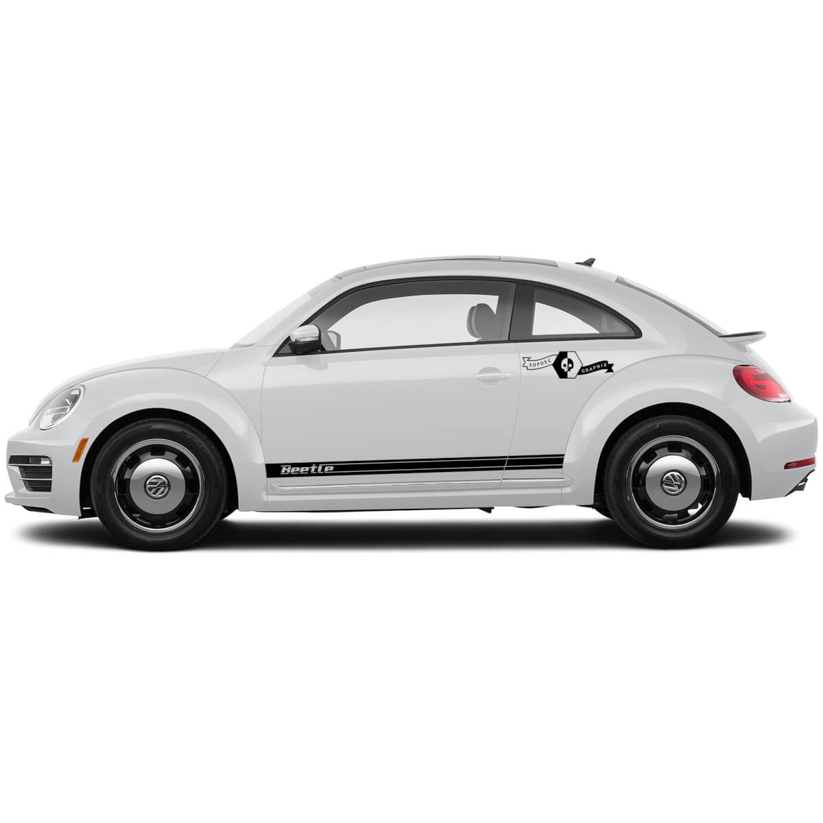 Accoppiamenti Volkswagen Beetle Rocker Stripe Striscia grafica decalcomanie linee stile retrò adattarsi a qualsiasi anno