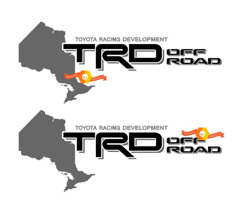 Adesivo TRD Off Road mappa dell'Ontario Sticker Tundra Tacoma Toyota 4Runner

