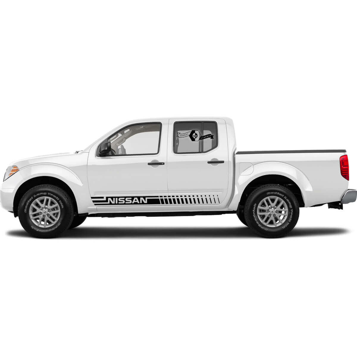 Adesivi in Vinile con Scritta per Strisce Laterali per Nissan Frontier Navara D40 D22
