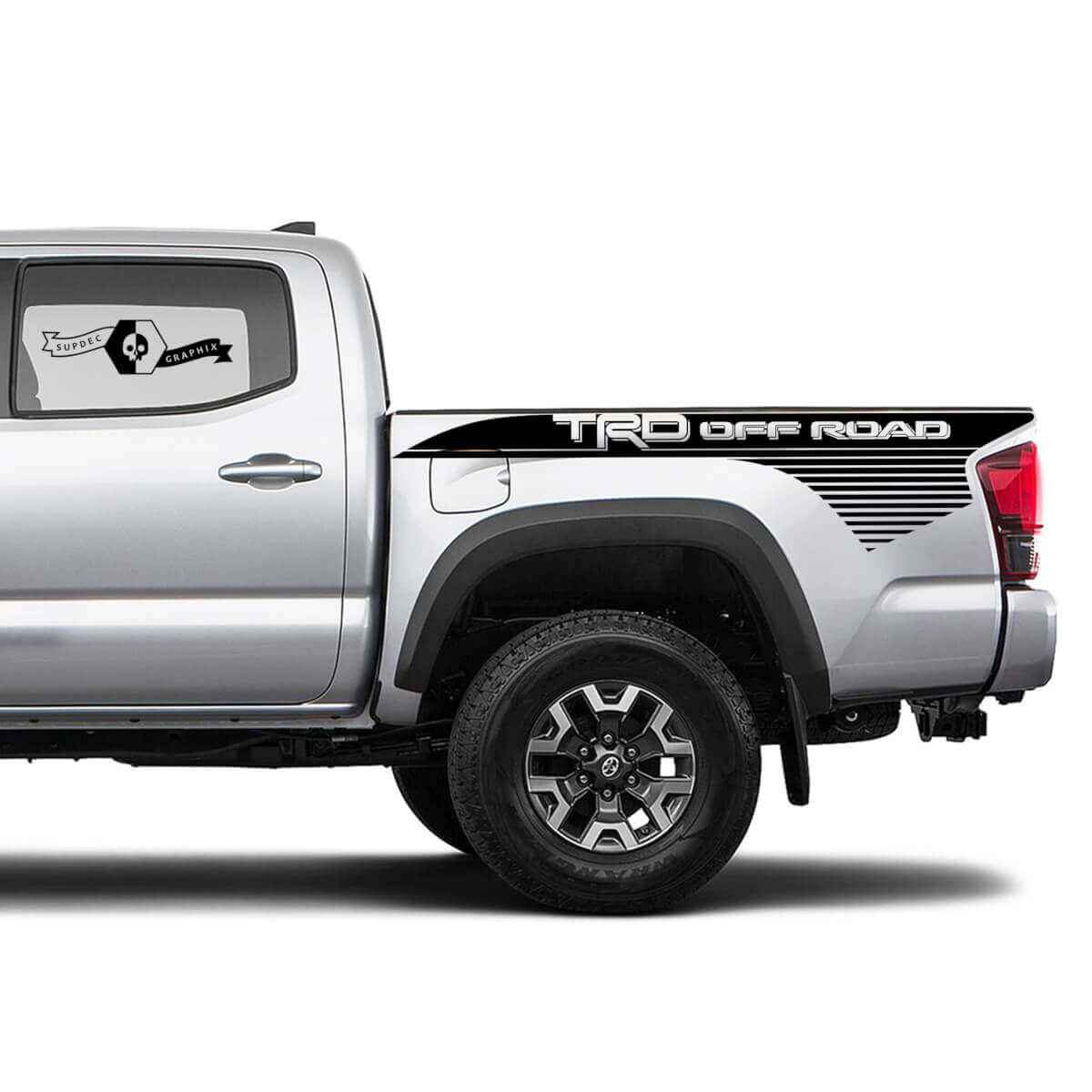 2 Kit adesivi Decal per Toyota Trd Off-Road Tacoma Stripe Bed Adesivo Grafico Laterale WRAP

