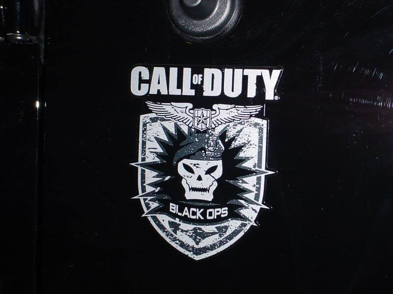 Adesivo in Vinile Logo Laterale Call of Duty Black Ops per Jeep Wrangler