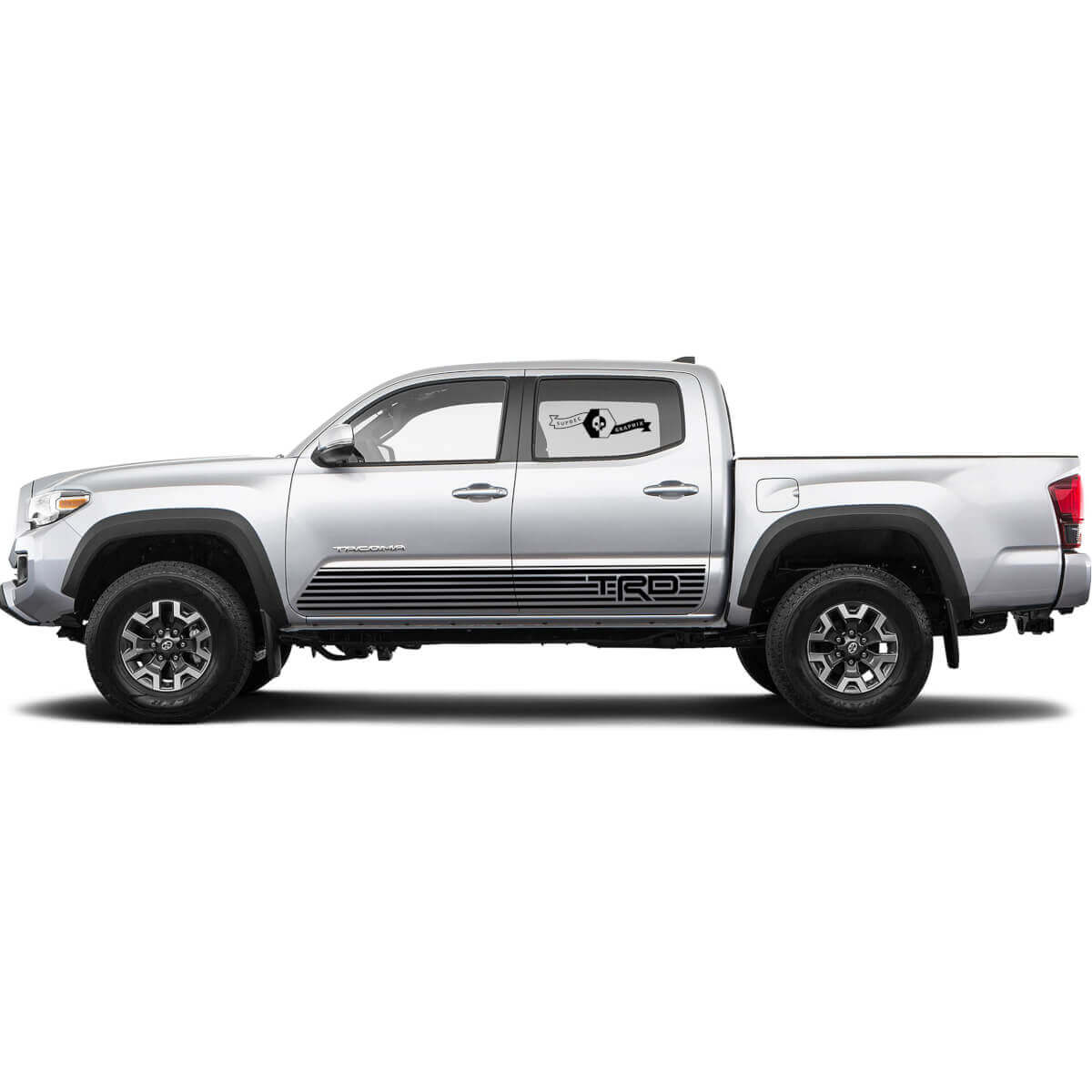 2 Kit adesivi decalcomania per Toyota Trd Slit Lines Tacoma Stripe Wrap Porte Rocker Panel Decalcomania Adesivo Grafico
