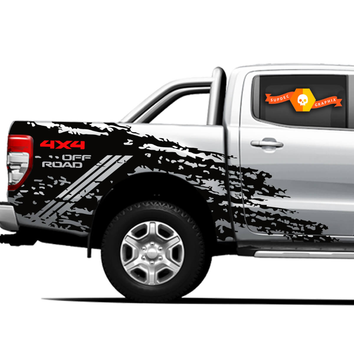 4 × 4 Off Road Truck Road Splash Side Bed Graphics Decalcomanie per Ford Ranger 2