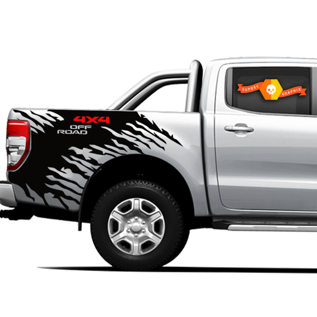4 × 4 off Road Truck Road Splash Side Bed Graphics Decalcomanie per Ford Ranger 4