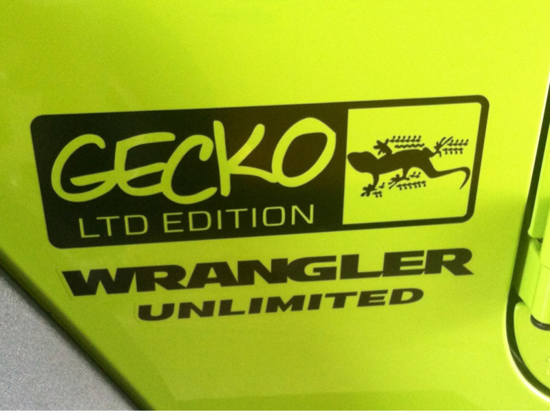 2 adesivi in ​​vinile Gecko LTD Jeep Wrangler Rubicon TJ YK JK