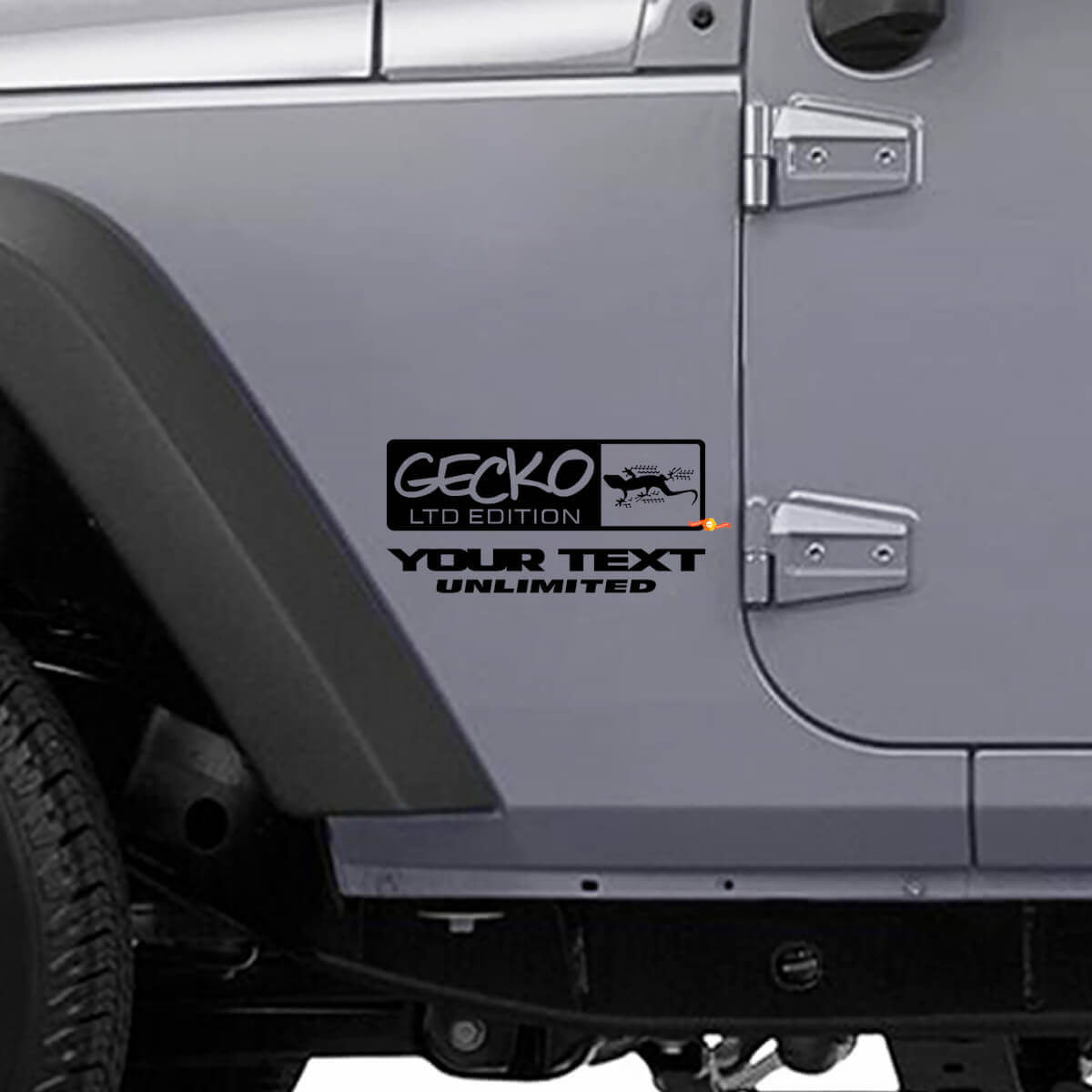 Kit di adesivi laterali in vinile stile Gecko LTD per Jeep Wrangler Rubicon