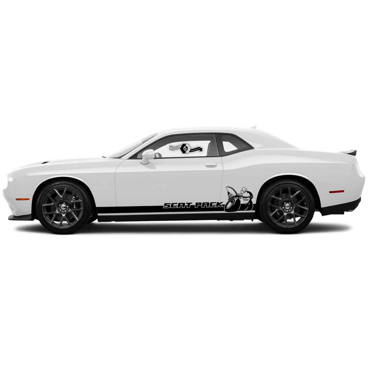 Adesivi in vinile a strisce per pannelli laterali SRT Scat Pack per Dodge Challenger