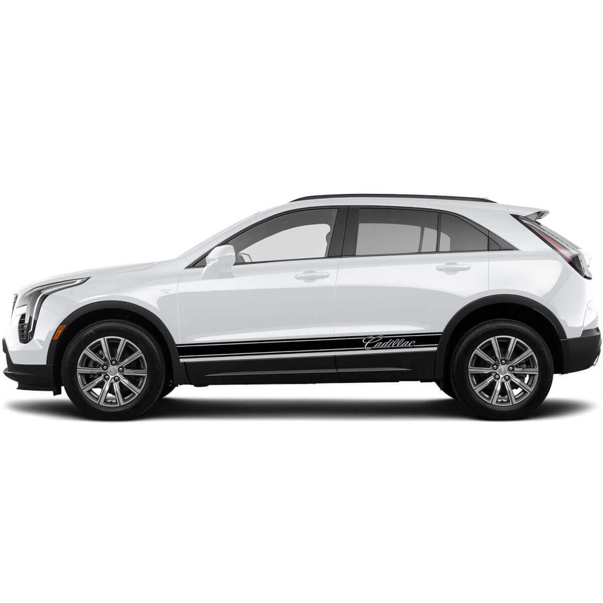 2 Nuovo Adesivo Sticker della Linea Orizzontale del Pannello Laterale per Cadillac XT4 - nuovo
