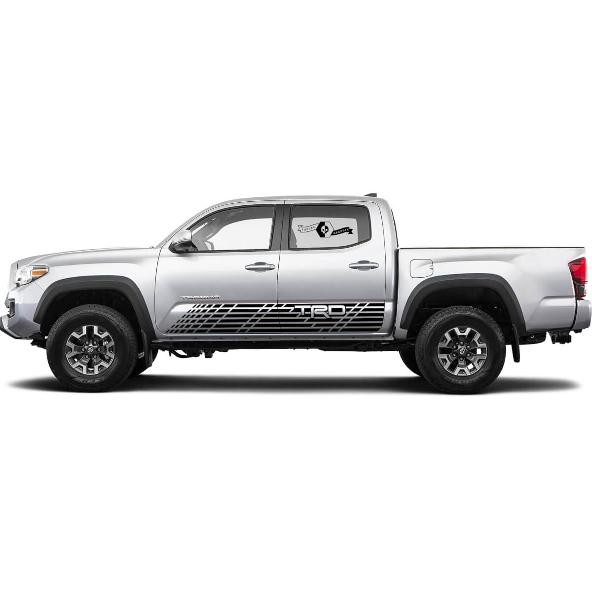 Adesivo Vinile Laterale a Strisce a Scacchi TRD per Toyota Tacoma 2016-2019