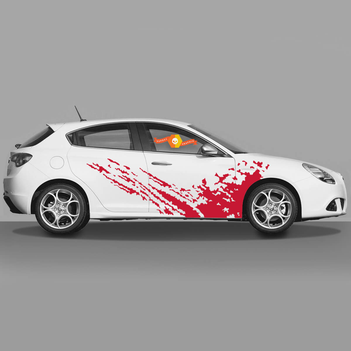 Adesivo per Carrozzeria Porte 2x si adatta a Alfa Romeo Giulietta Adesivi Decalcomanie Grafiche in Vinile Fiamma Stream
