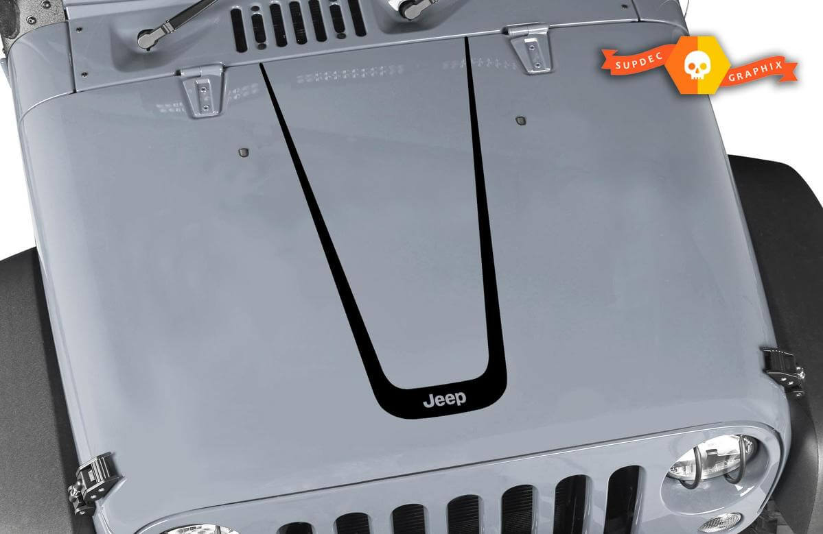 Jeep Wrangler Hood CJ XJ YJ TJ Adesivo in vinile