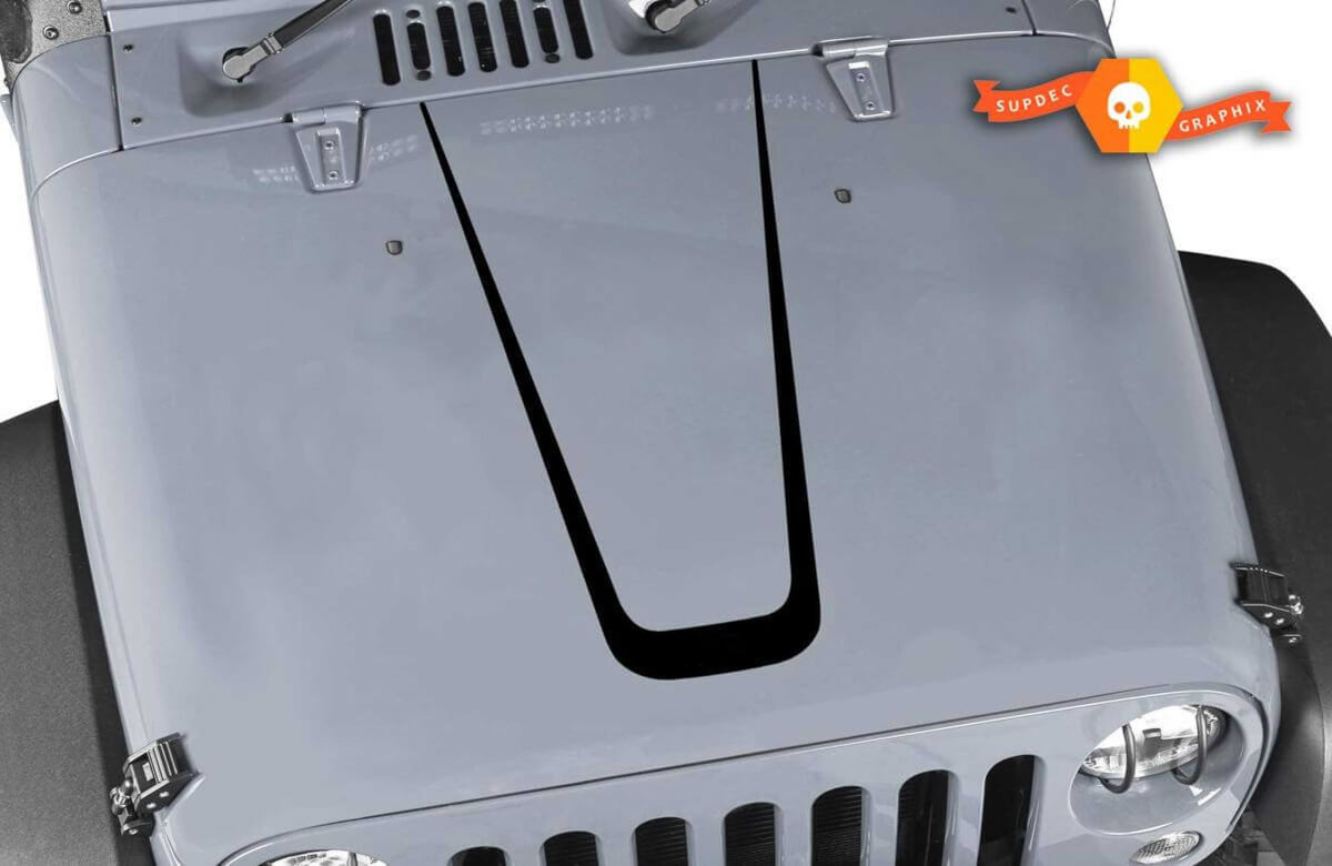 Jeep Wrangler Hood CJ XJ YJ TJ Adesivo in vinile