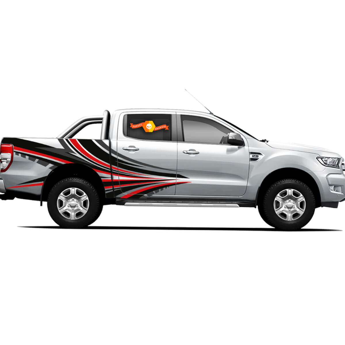 Adesivi in vinile Decals 4X4 Tacoma Toyota TRD Off Road per porte laterali del camion Dragon's Reach
