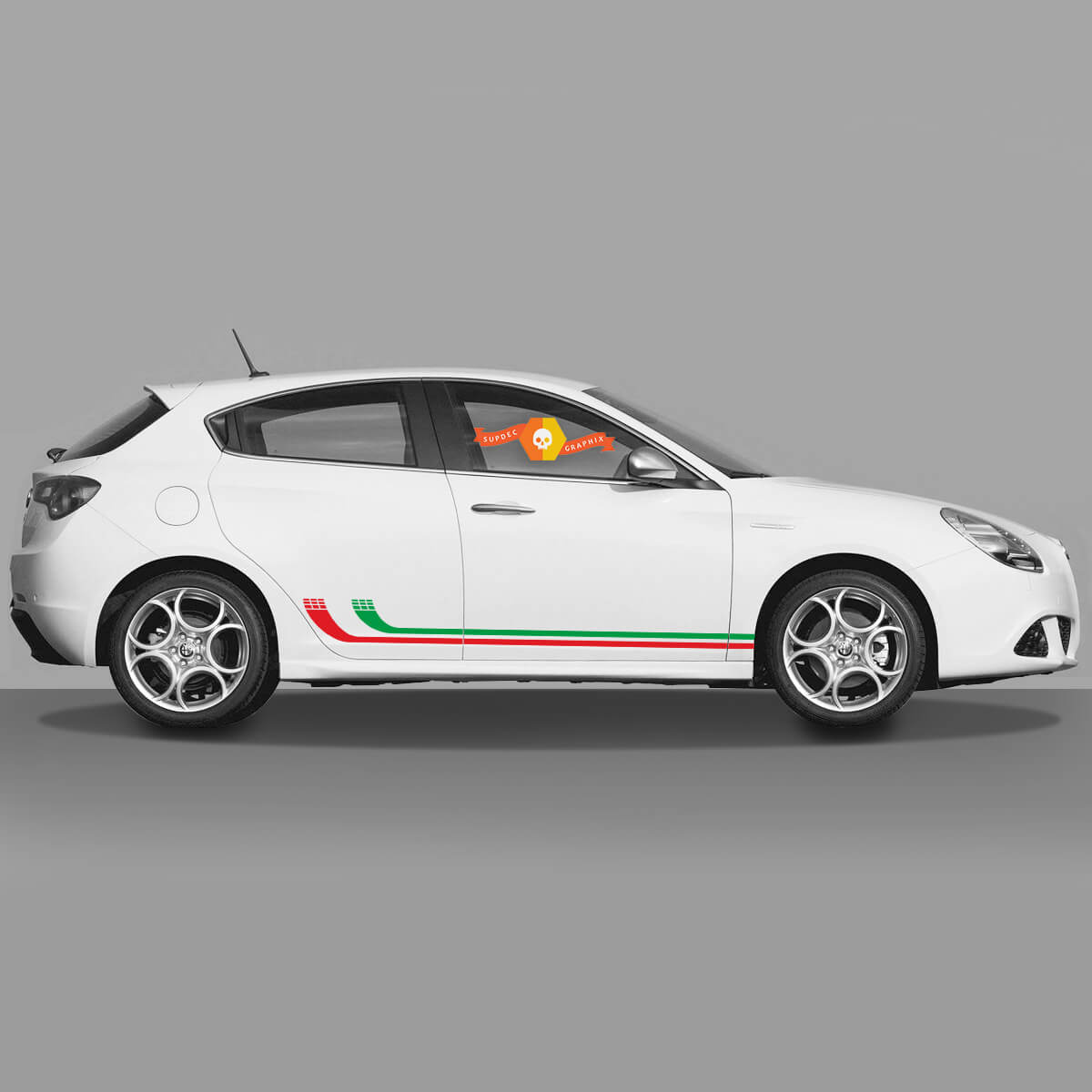 2x Alfa Romeo Giulietta Adesivi Decalcomanie Pannello bilanciere in vinile doppie strisce semplici 2022

