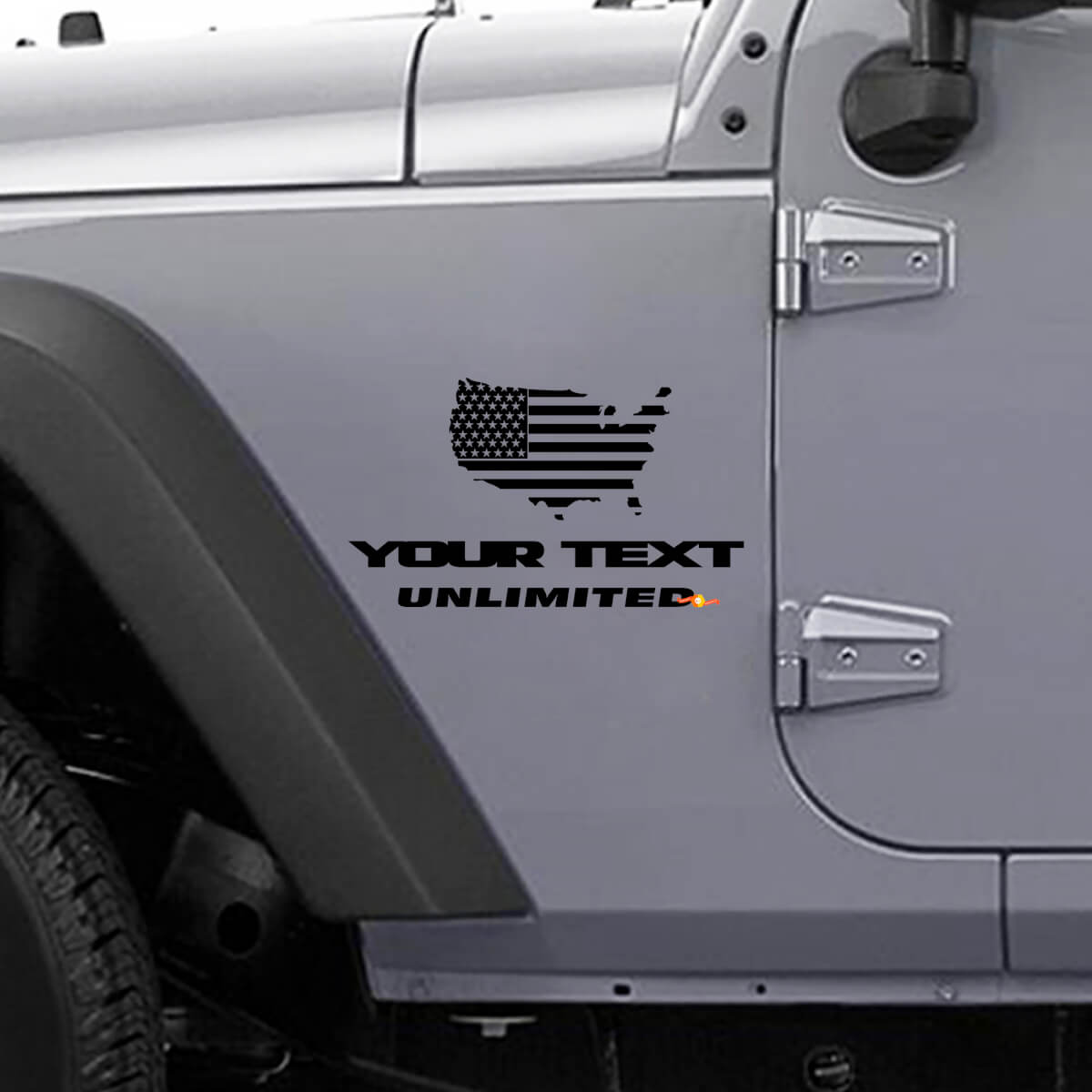 Adesivo in Vinile con Bandiera USA per Jeep Wrangler JK