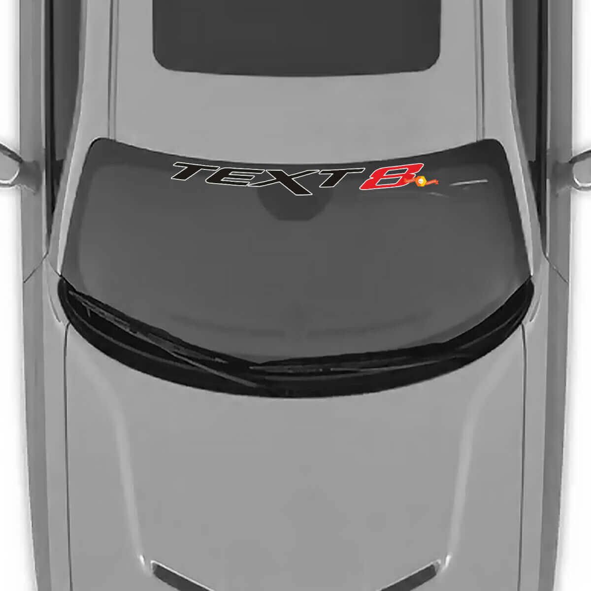 Adesivo in vinile con testo personalizzato stile SRT per parabrezza Dodge Challenger