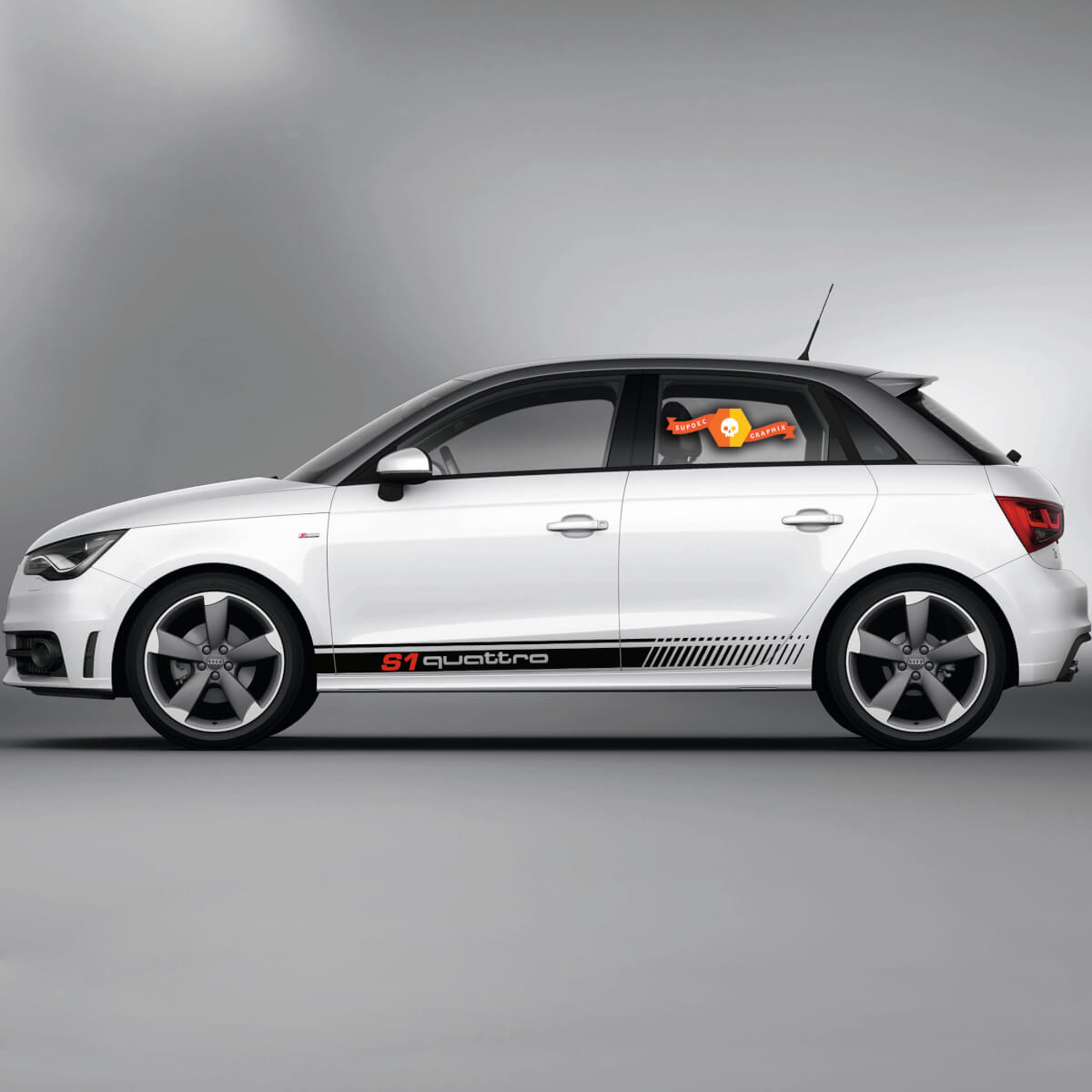 2x Decalcomanie in vinile Adesivi grafici Audi A1 Rocker Panel S1 Quattro 2022