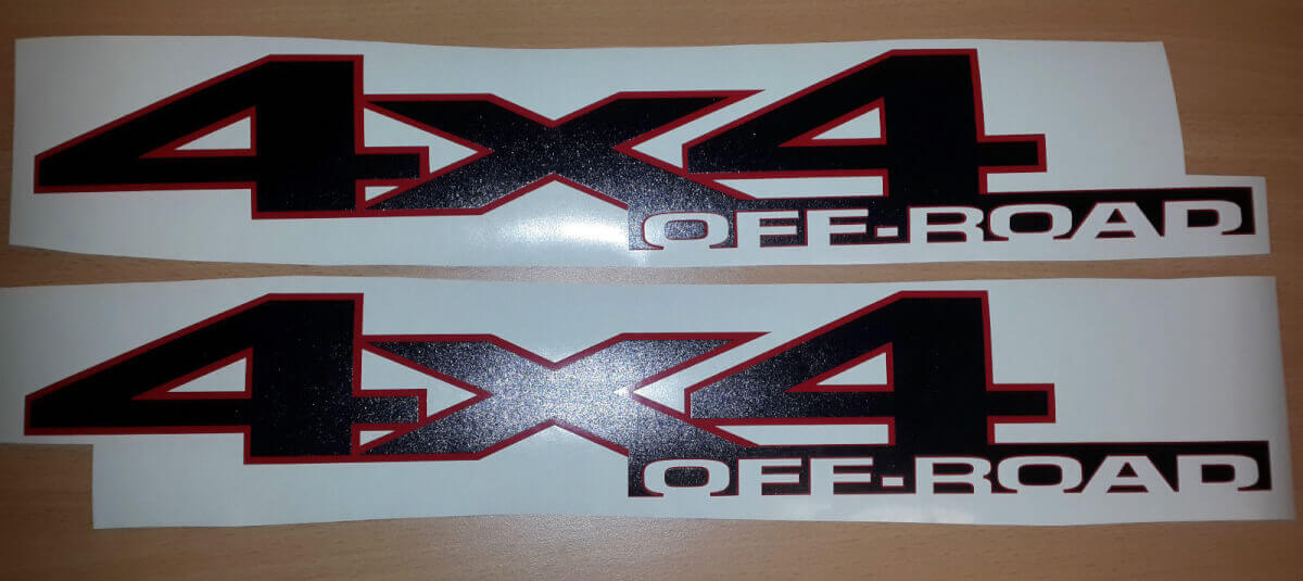 Set di adesivi laterali in vinile 4x4 Off Road per Dodge Ram