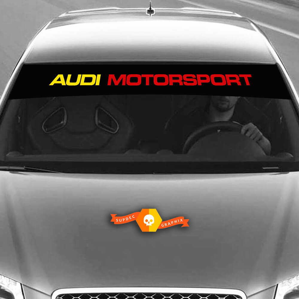 Decalcomanie in vinile Adesivi grafici parabrezza Audi sunstrip Motorsport nuovo 2022

