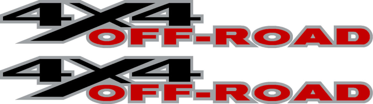 2 adesivi per decalcomanie in vinile DODGE RAM 4x4 OFF ROAD TRUCK