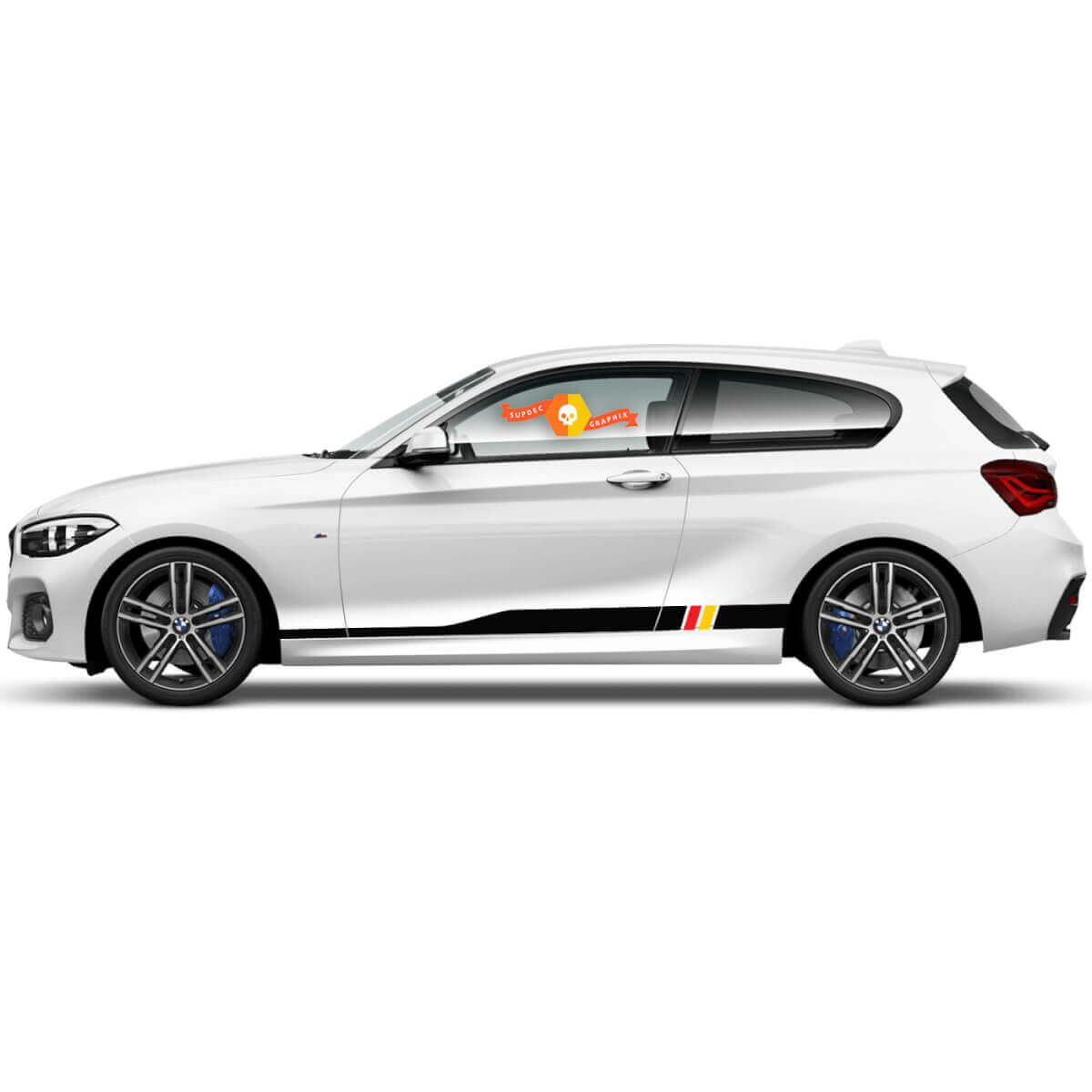 2 x Adesivi in vinile Grafica Stickers laterali bmw 1 serie 2015 pannello laterale Germania
