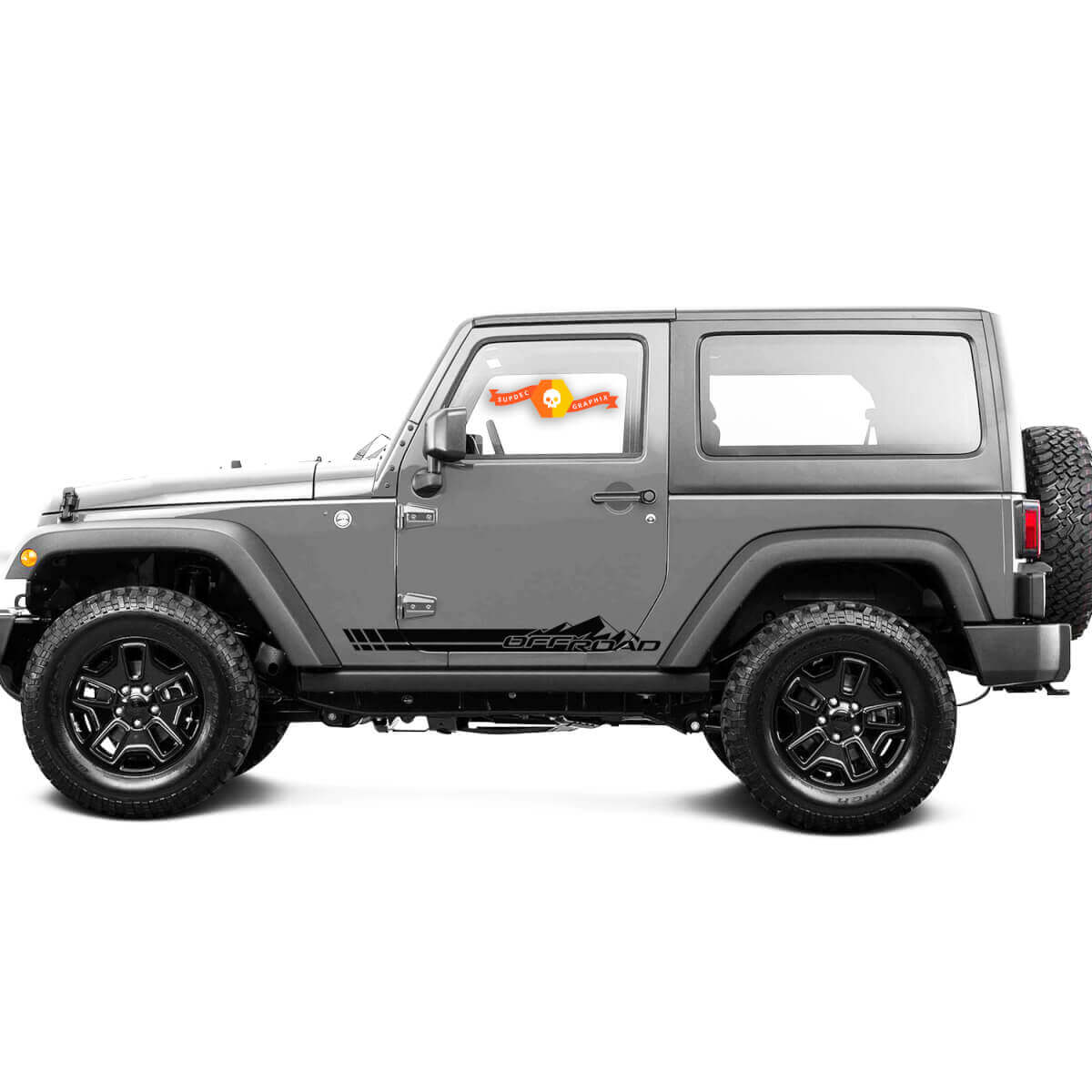 2 Nuovo adesivo JEEP Decal Sticker Rocker Panel montagne fuoristrada grafica porta laterale Wrangler Door
