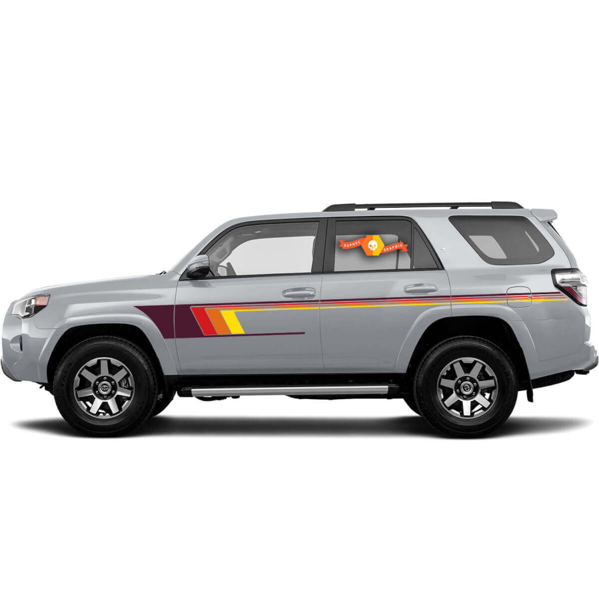 Adesivo in Vinile a Strisce Stile Vintage Laterale per Toyota 4Runner